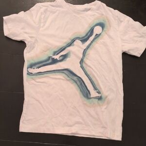 Jordan White and Blue Kids Short Sleeve Tee